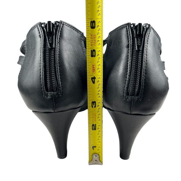 Comfortview Saffi Heeled Sandals Women’s Size 12WW Black Faux Leather Strappy - Picture 8 of 11